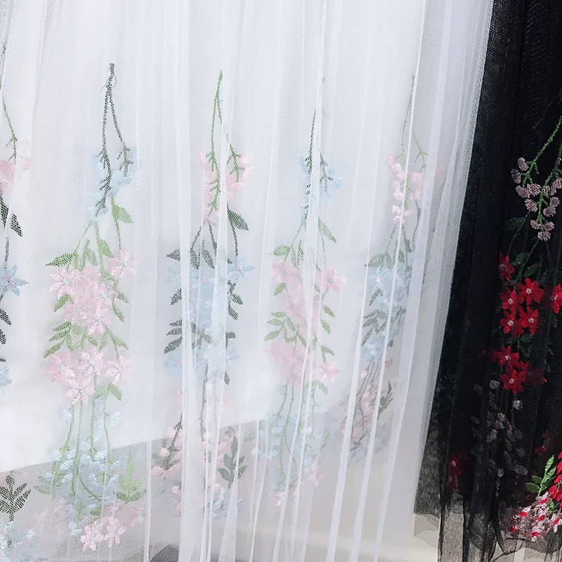 Сезон: весна–лето вышивка цветок сетки бюст юбка Для женщин Мода Винтаж Высокая