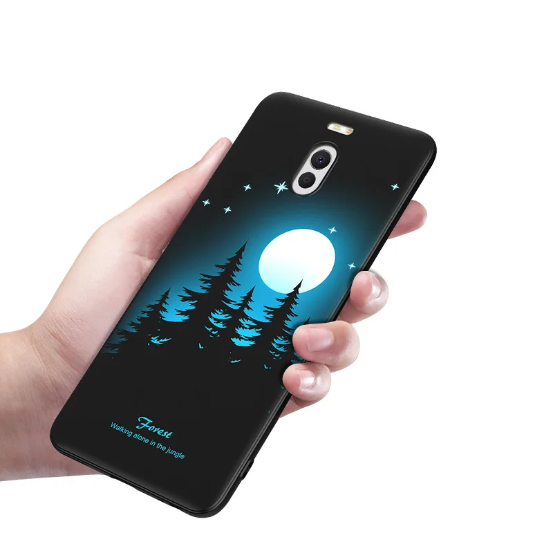 Чехол для Meizu M6 Note, чехол для Meizu M6note, мягкая задняя крышка, силиконовый, черный, Mofi, ультра тонкий ночной Светильник, фосфоресцирующий чехол для Meizu M6 Note - Цвет: Небесно-голубой