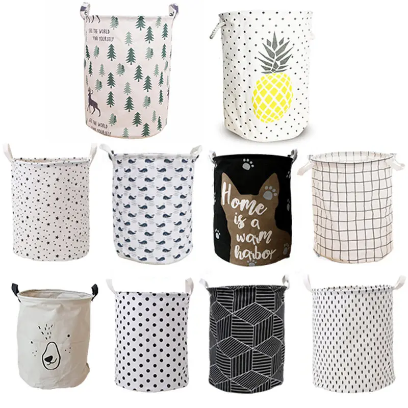 Большая водонепроницаемая складная корзина для белья бочка хранения одежды