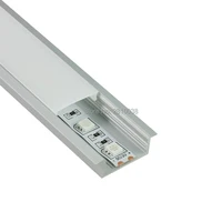 10 x 2m setslot anodized silver flat aluminum profile led and t type led alu extrusion profiles for recessed wall lamps