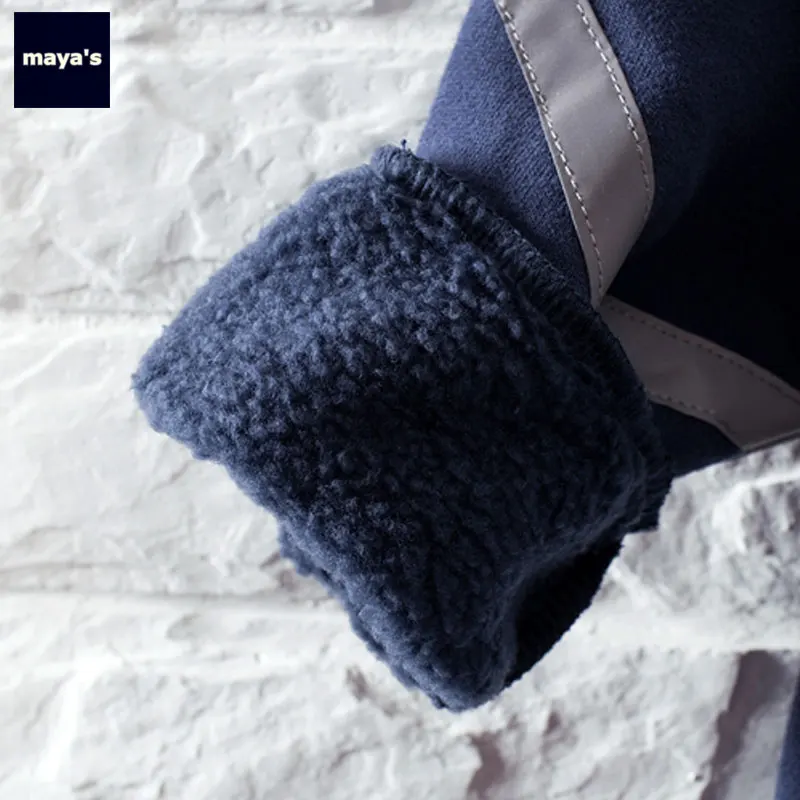 Mayas 2019 Fashion Blue Boys Winter Warm Sweatshirts Girls Basic Thickening New Shirts Kids Loose Cotton Cool Causal Tops 81256 | Детская