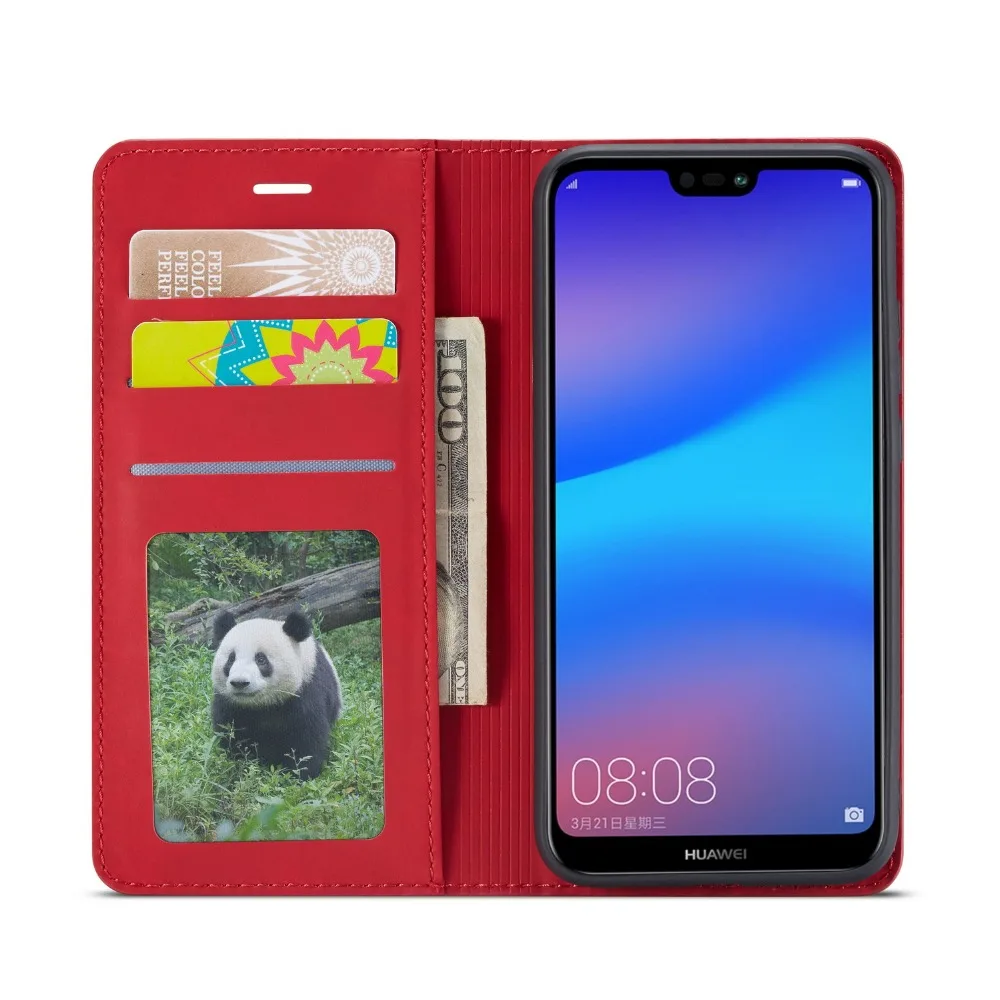 Чехол-бумажник с сильным магнитом для huawei P20 Lite, чехол P20 Pro, роскошный кожаный чехол-книжка с отделением для карт, чехол для huawei P20, силиконовый чехол