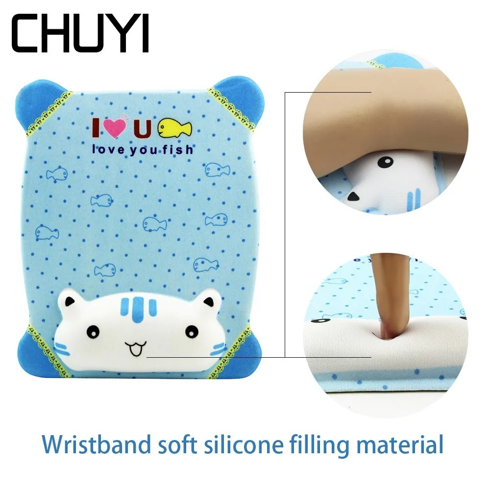 Эргономичный коврик для мыши с аниме 3D подставка запястья силиконовый эффектом