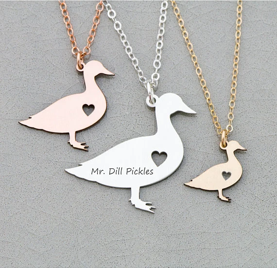 Новые персонализированные животных Шарм ожерелье с уткой для домашних утка