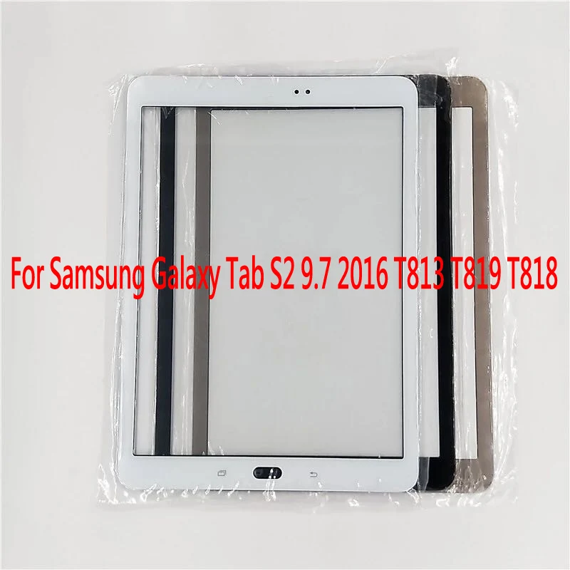 

10 шт. новый 9,7 "для Samsung Galaxy Tab S2 2016 T813 T819 T818 сенсорный экран Переднее стекло внешняя панель объектива Замена