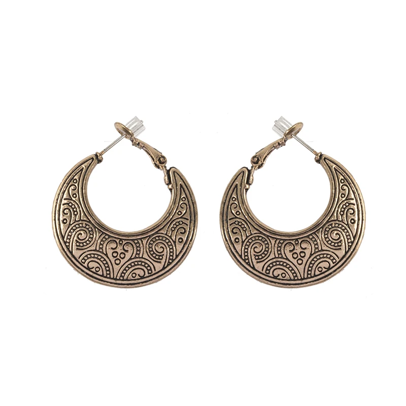 Style 9 Золотые серебряные металлические длинные Винтажные серьги, этнические серьги для женщин, полые висячие серьги праздничные подарки, ювелирных изделий - Окраска металла: Style 9