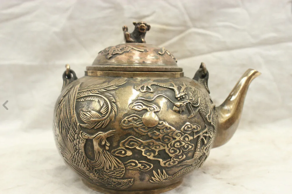 Китайская народная культура ручной работы старая бронзовая латунная статуя