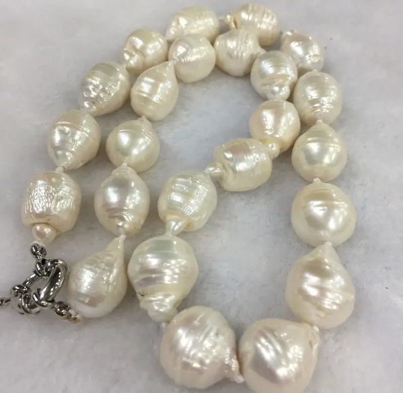 Огромное колье из белого искусственного жемчуга 12 15 мм 18 дюймов AAA|baroque pearl necklace|pearl