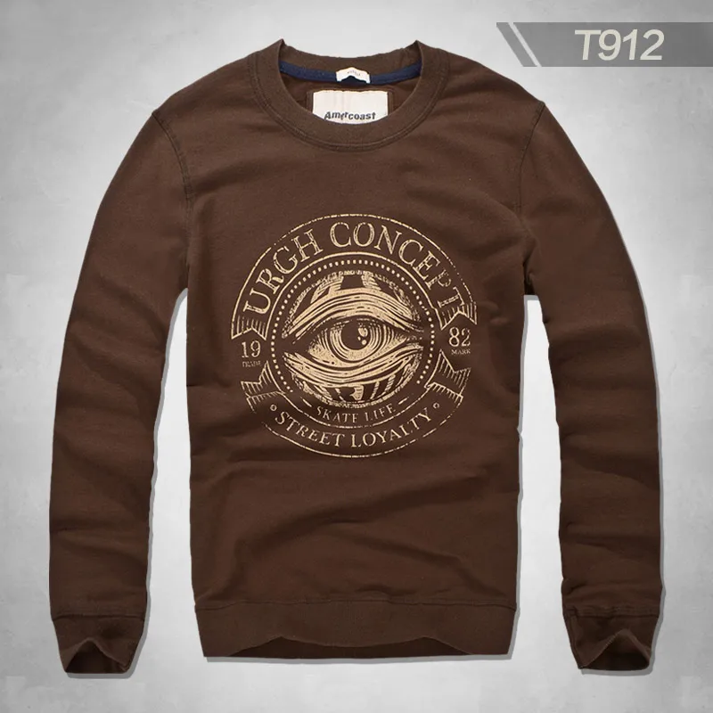 T912 Coffee Amercoast/весенне-осенний комплект с футболкой с длинными рукавами и круглым вырезом 90 - Цвет: T912 Coffee