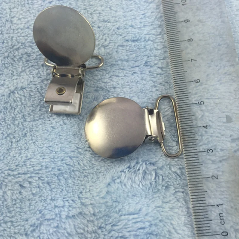25 шт./лот 1 'ƈ.54 см Серебристые Металлические Держатели для пустышек круглые