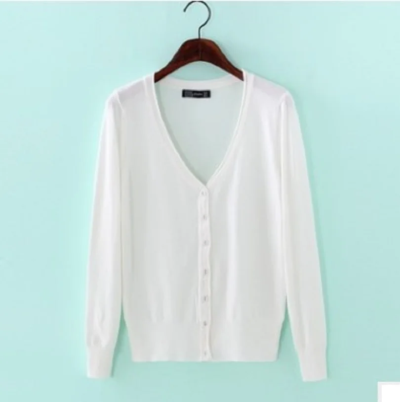 2018 autumn winter cashmere women casual girl sweater knitted sexy spring cardigan female red white wool (E10) |