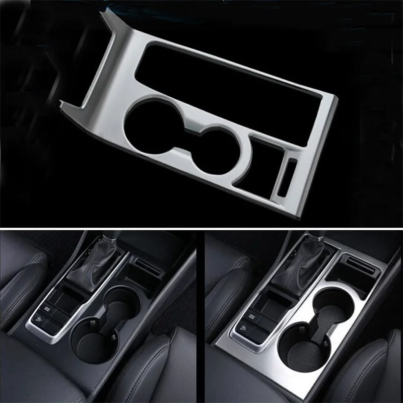 

ABS Chrome Water Cup Holder&Electronic Handbrake Frame Cover Interior Trims For Hyundai Tucson 2015 2016 Car Styling Accessories