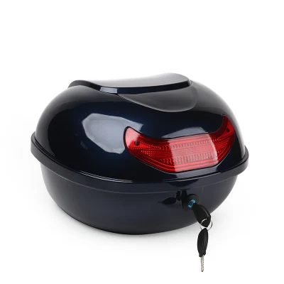 gloss black Мотоциклетный чехол для багажа ABS багажный багажник замок для хранения задний ящик Moto Toolbox Предупреждение отражение летние сумки - Название цвета: gloss black
