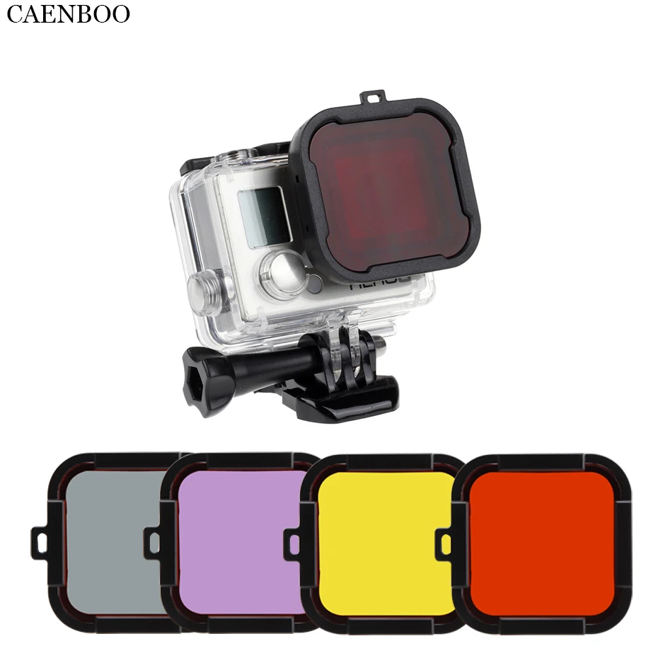 Фильтр для экшн камеры CAENBOO цветной дайвинга на открытом воздухе Gopro Hero 3 + Plus/4