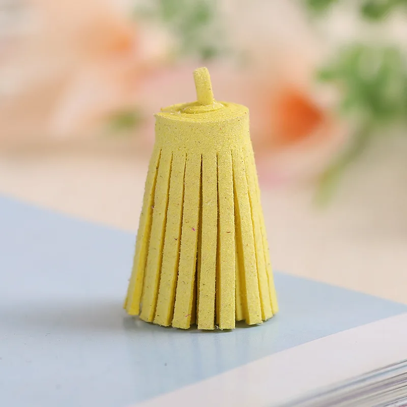 yellow 10 шт. 3 см мини-кисточки винтажные Кожаные Замшевые кисточки для телефона для рукоделия ювелирных изделий фурнитура подвески серьги аксессуары - Цвет: yellow