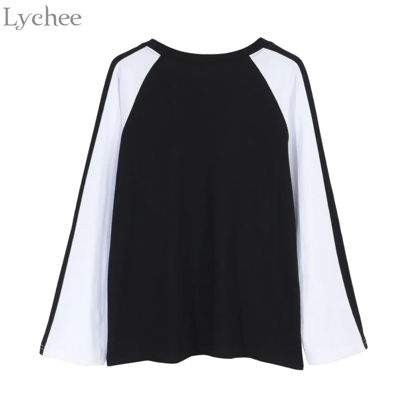 Женская футболка Lychee в стиле Харадзюку Повседневная Свободная рубашка с принтом