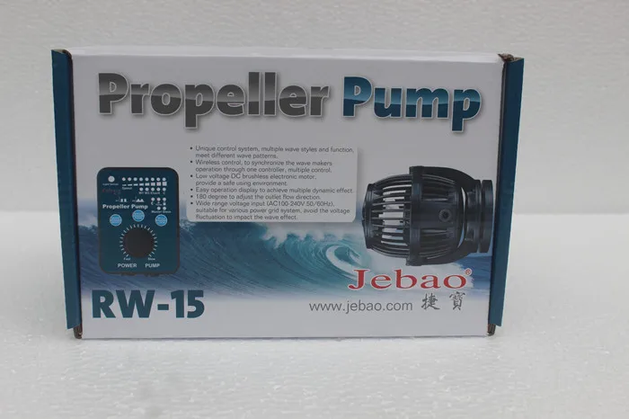 RW-15 Jebao 110~ 240v RW-4 RW-8 RW-15 RW-20 аквариум Wave Maker пропеллер Беспроводной Управление мастер/Slave насос РВ серия - Цвет: RW-15