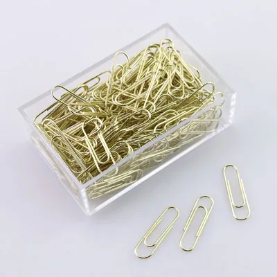gold 28mm Пачка розовое золото Модный зажим для бумаги металлические скрепки фото зажим скрепки для бумаг декоративный подарок стационарные канцелярские товары H0089 - Цвет: gold 28mm
