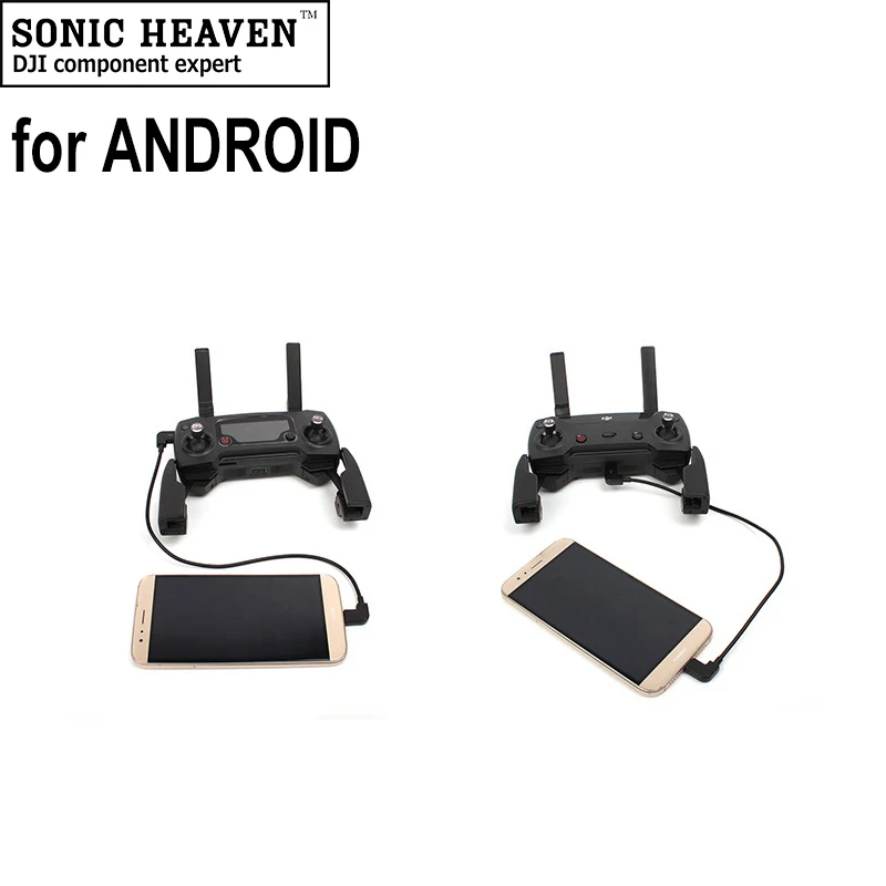 Micro USB для IOS/type C/Micro кабель передачи данных 90 градусов OTG Шнур DJI Mavic 2 Pro Zoom/Air/Spark |