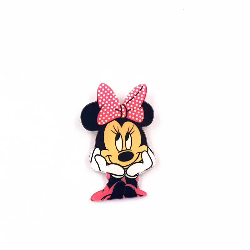 1 шт. Kawaii Микки милый Минни Кролик Harajuku Акриловые броши значки на булавке мультфильм рюкзак значки дети ремесло подарок
