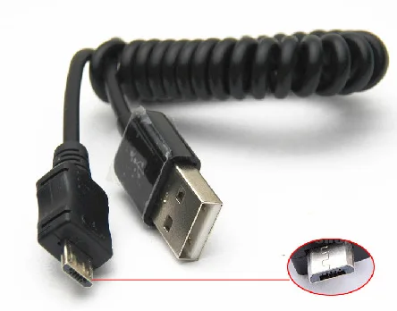 3Ft Спиральный USB Micro 5Pin 5P штекер к 2 0 A Штекерный кабель | Компьютеры и офис