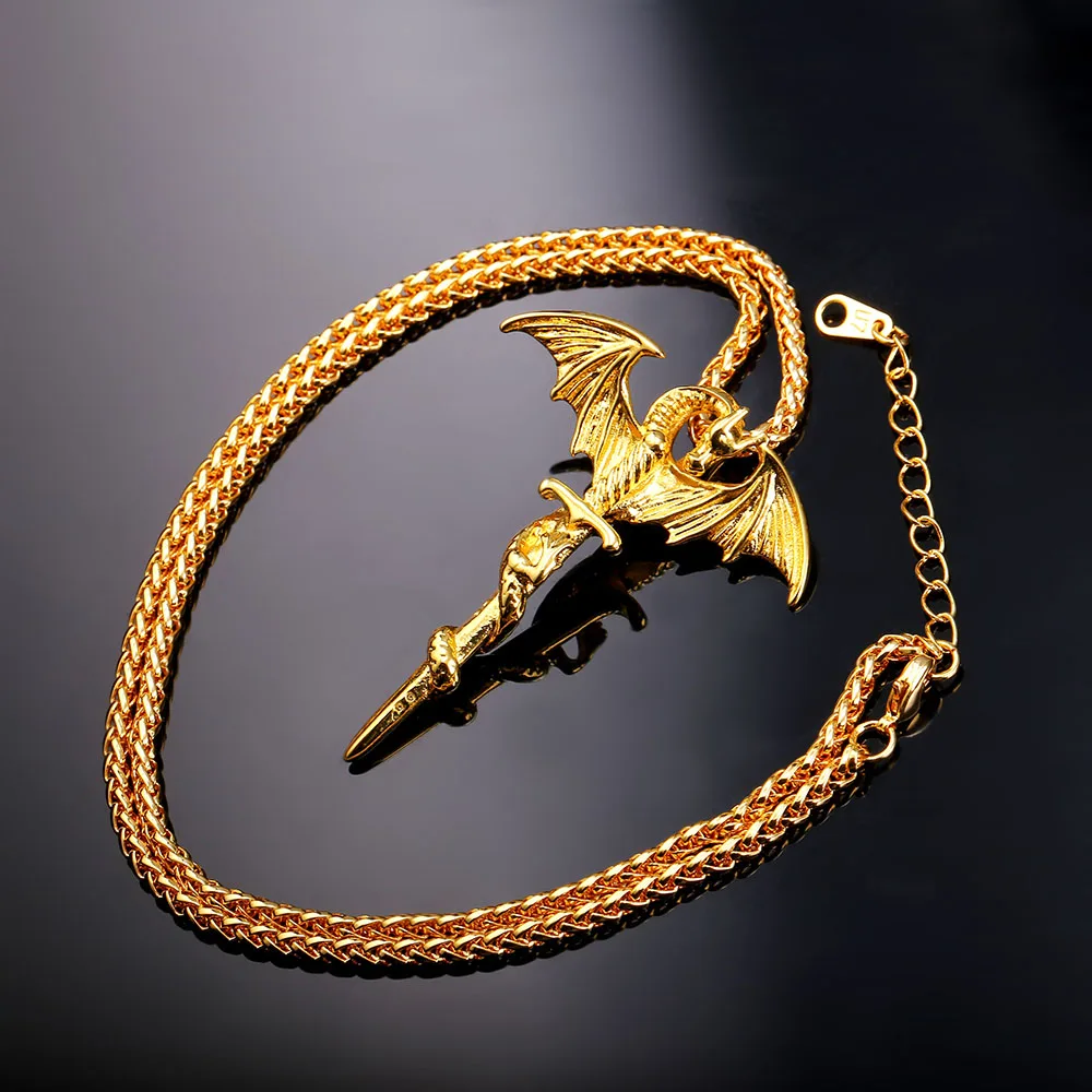 Collare, винтажное ожерелье Хоббита дракона Smaug, s& Подвески,, нержавеющая сталь, мужское ожерелье, мужские ювелирные изделия P654