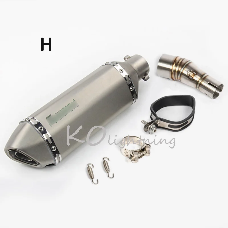 H Ninja z250 ниндзя 250 300 Мотоцикл выхлопная труба среднего звена глушитель выхлопной Системы для Kawasaki Ninja z250 ниндзя 250 300 2013 - Цвет: H