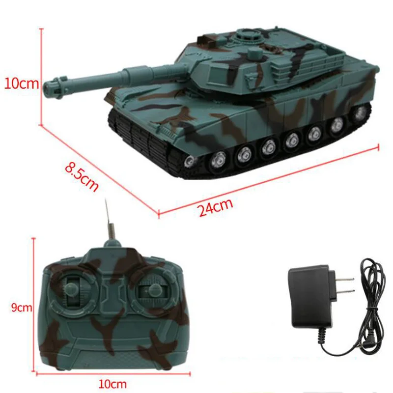 Four-Way Remote Control Tank Simulation Military Model Wireless Electric Car Light Music Children's Toy Gft | Игрушки и хобби