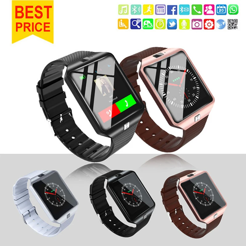 Bluetooth Smart Watch DZ09 Wearable Wrist Phone Relogio 2G SIM TF Card For Iphone Samsung Android smartphone PK GT08 A1 | Электроника