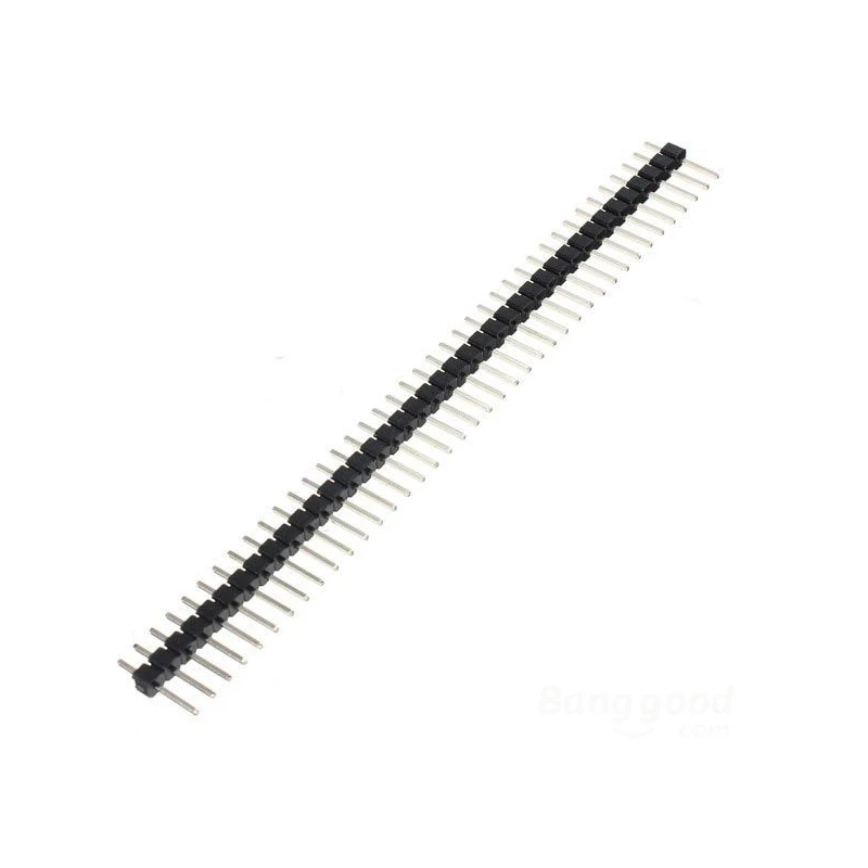 10 шт. 40 Pin 1x40 Однорядный штырьковый разъем 2 54 поломка | Электронные компоненты и