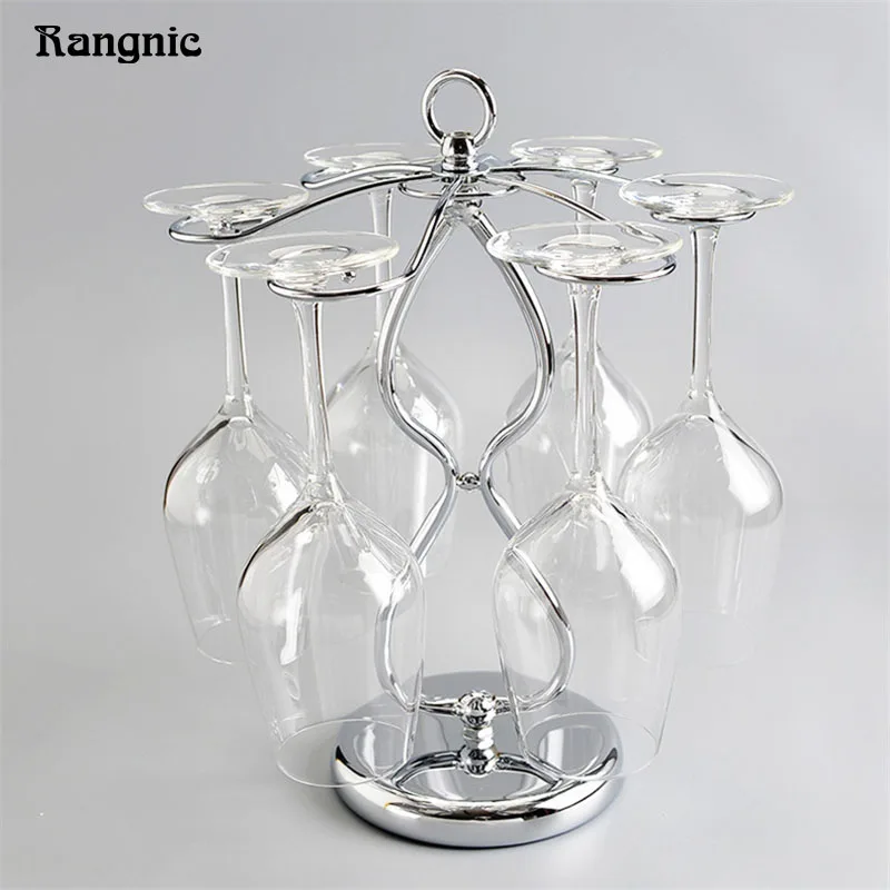 Декоративные Нержавеющая сталь Бокалы под вино держатель висит вина дисплея