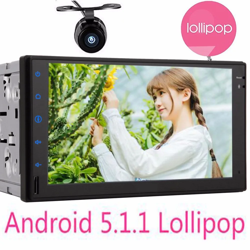 Android 5.1.1 леденец двойной 2 Din 7 &quotУниверсальный автомобильный радиоприемник