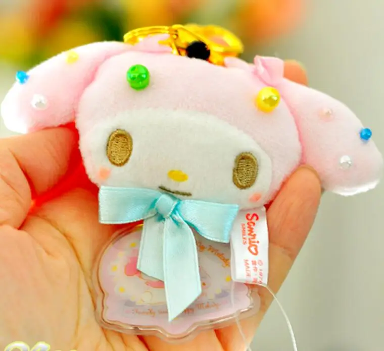 Серый Марка pom-Pom Purin мой музыкальный плюшевый брелок украшение Сумочка цепи кулон Аниме игра мода подарок брелок гибкий карабин для связки ключей - Цвет: Серый