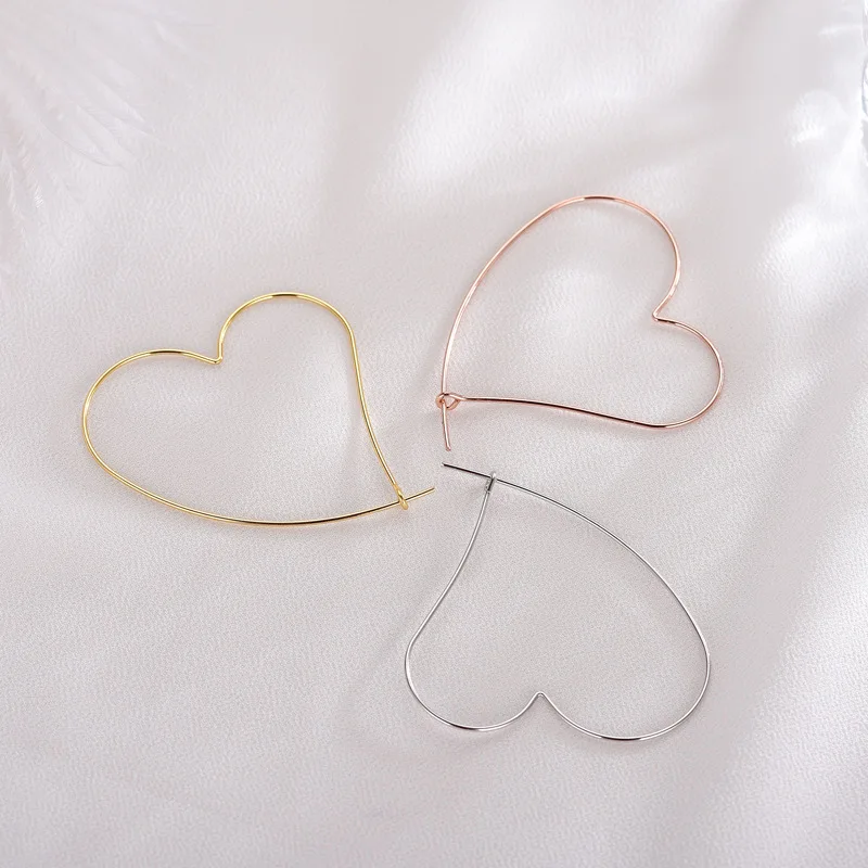 loop heart gold charm hoop earrings charms female sterling silver 925 jewelry earing gifts for women boucle d'oreille femme 2019 |