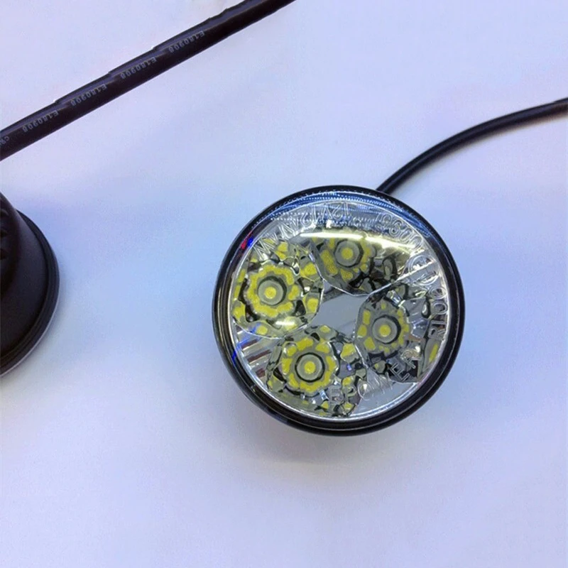 Светодио дный 2 шт. 4 светодио автомобильные белые светодиодные DRL дневные ходовые