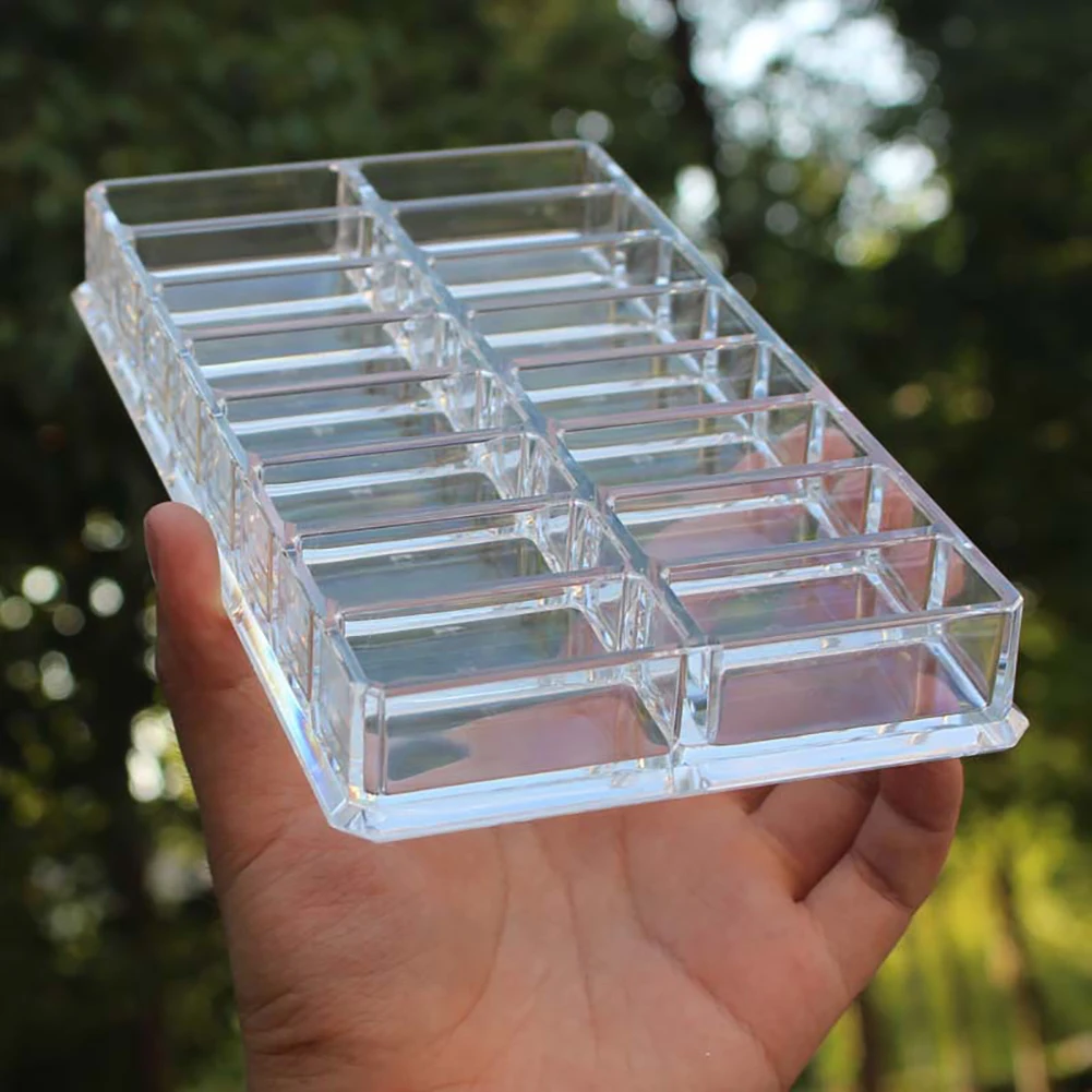 Акриловый теней для век Румяна органайзер макияжа 16 пространства косметический