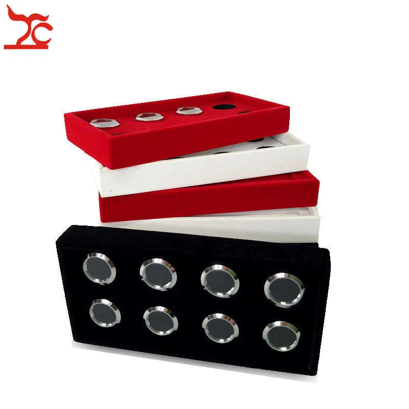 Новое качество съемный 8 Слот круглый металлический алмаз Ювелирных Изделий