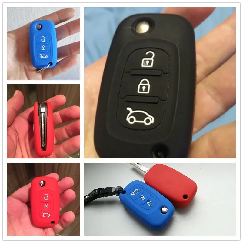 Силиконовый чехол для дистанционного ключа с 3 кнопками RENAULT FLUENCE CLIO KANGOO MEGANE MODUS