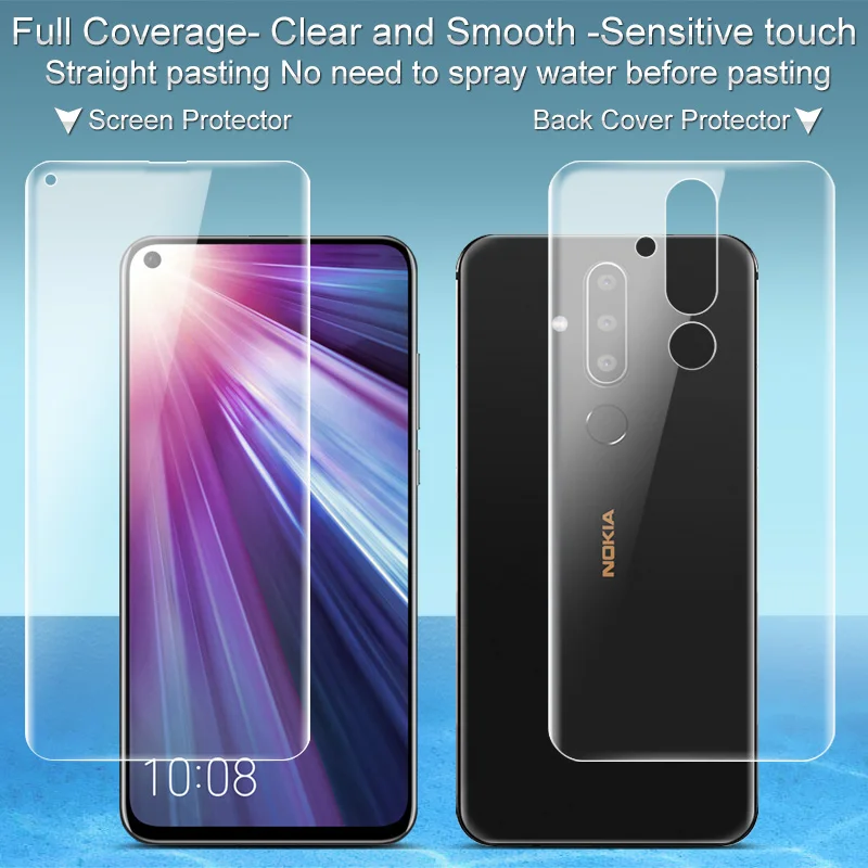 Imak Hydrogel III для Nokia 5,1 Plus X5 X71 защита экрана 2 шт полное покрытие Передняя или задняя мягкая защитная пленка не стекло
