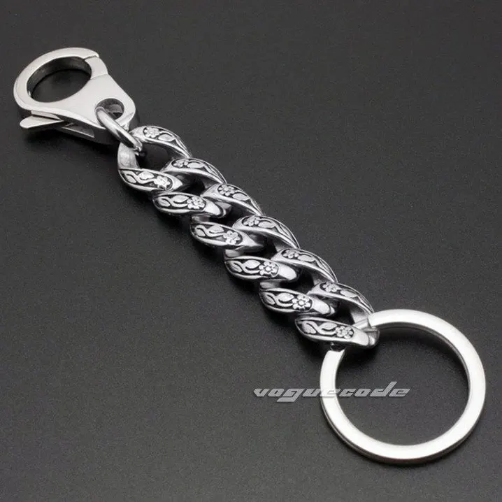 Рокер Мода талии кулон Твердые 316L нержавеющая сталь крутой мужской Байкер цветок