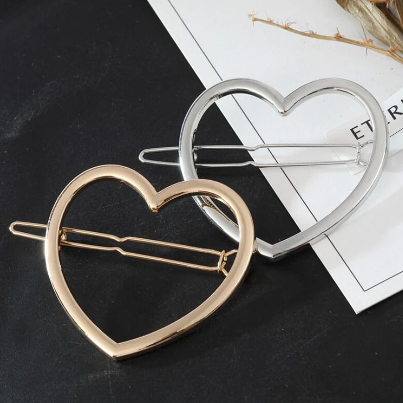Shuangshuo Fashion Women Girls Hairpins Heart Hair Clip Metal Delicate Pin Decorations Jewelry Accessories |