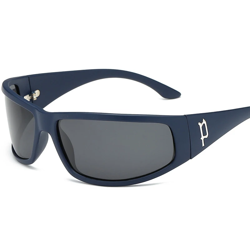 Мужские прямоугольные спортивные поляризационные солнцезащитные очки для