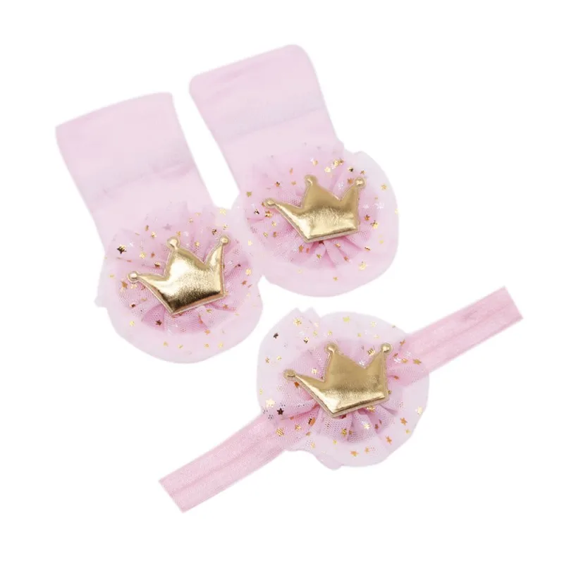 Комплект из 3 предметов носки для малышей + модные девочек хлопковые с цветочным