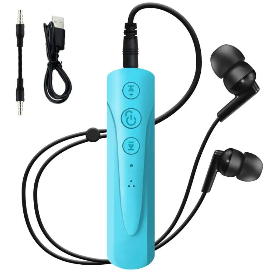 Blue-Black Earphone Вы первый Bluetooth наушники беспроводные наушники Адаптер гарнитура Bluetooth Спорт с проводными наушниками для телефона iPhone Xiaomi - Цвет: Blue-Black Earphone
