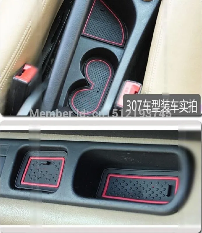 

Auto anti-slip cup mat car non slip door gate slot pad for peugeot 307, auto accessories