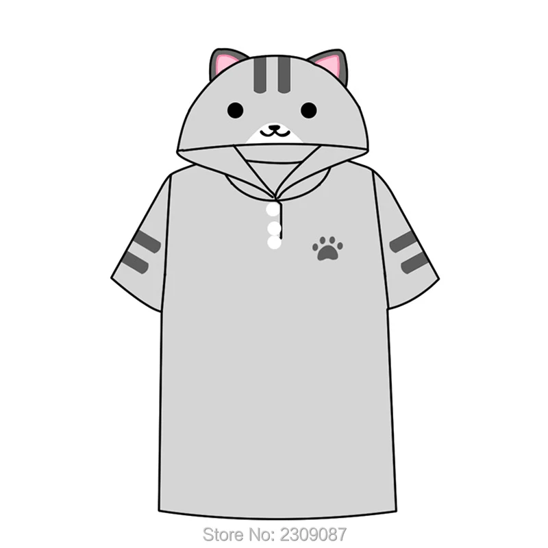 Harajuku Аниме Neko Atsume Мори Cute Cat с Печать Kawaii Cat ДворТройник WXC
