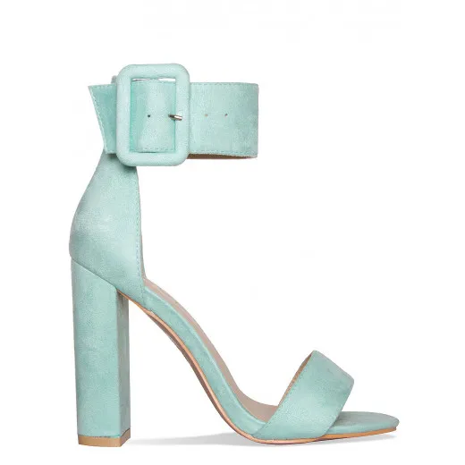 Женские сандалии гладиаторы с ремешком на щиколотке квадратном каблуке большой