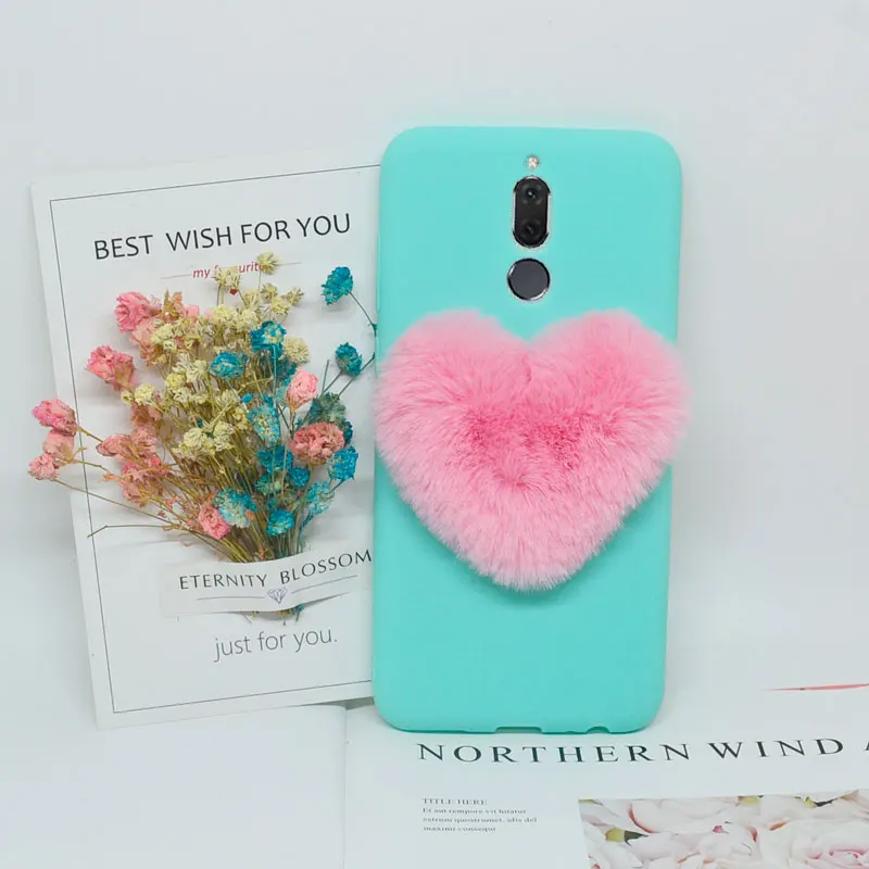 3D Love Plush Cute Soft Nap Funda for Huawei Mate 10 lite/Nova 2i/Honor 9i/Mate 9/Mate10 Pro/Y5 Y9 Y6 2018/Y7/P Smart/Cover Case |