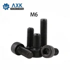 Болты с шестигранной головкой из легированной стали, черные мм, M6 *(810121415161820222530  100 винтов, винты из нержавеющей стали Din 912 M6