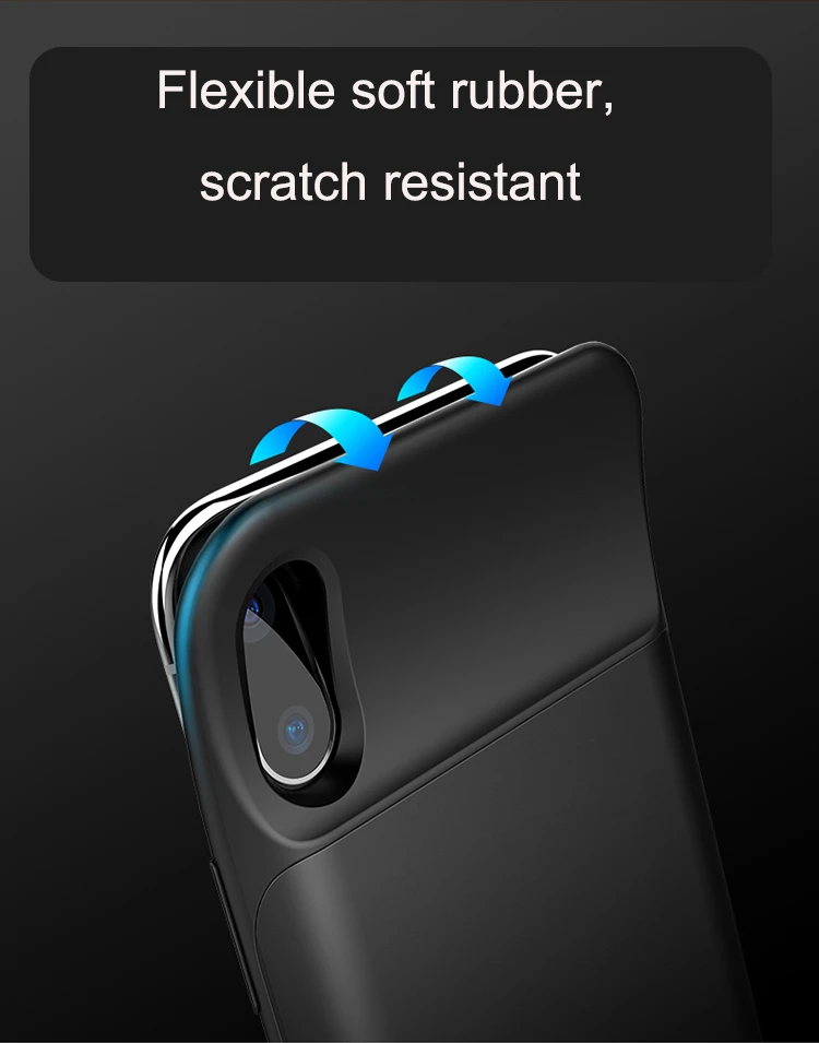 Rock power Bank зарядное устройство чехол для Apple Iphone 6 6s 7 8 задняя крышка батарейного отсека Tpu+ pc 6000mah зарядный чехол